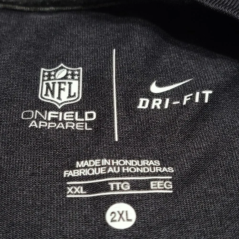Nike Philadelphia Eagles Shirt Mens 2XL XXL Black NFL On Field Apparel Dri Fit